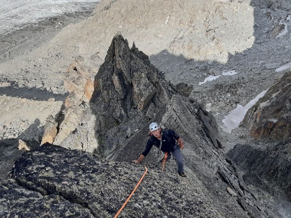 Guide escalade granit glacier d'Argentière